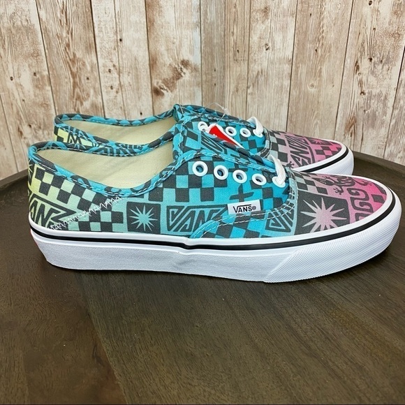 Vans Authentic SF Tribal Check Multicolor Sneaker Size 6 Women - Picture 4 of 12